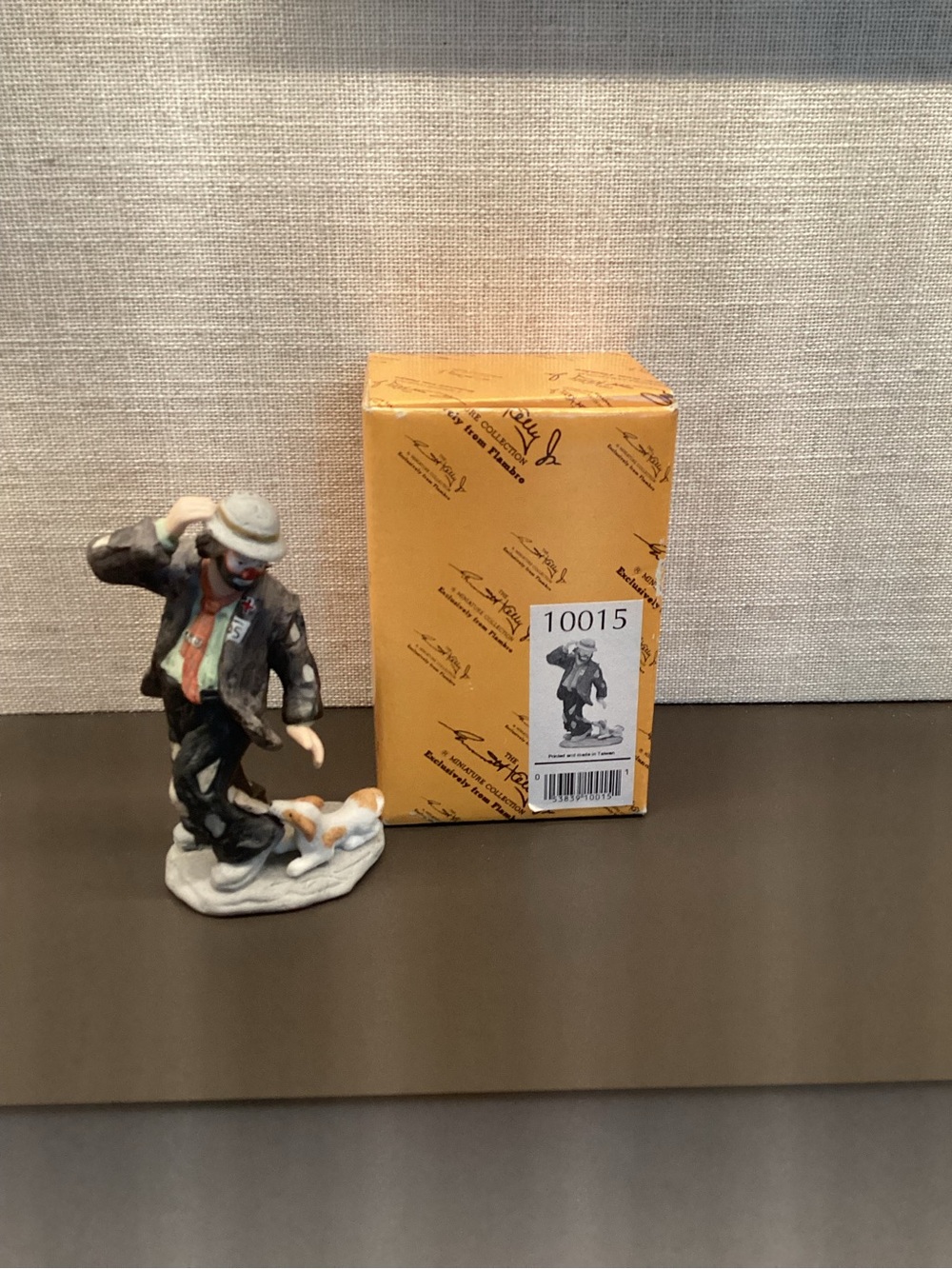 Vintage Emmett Kelly Jr  Clown Figurine with Dog  #10015